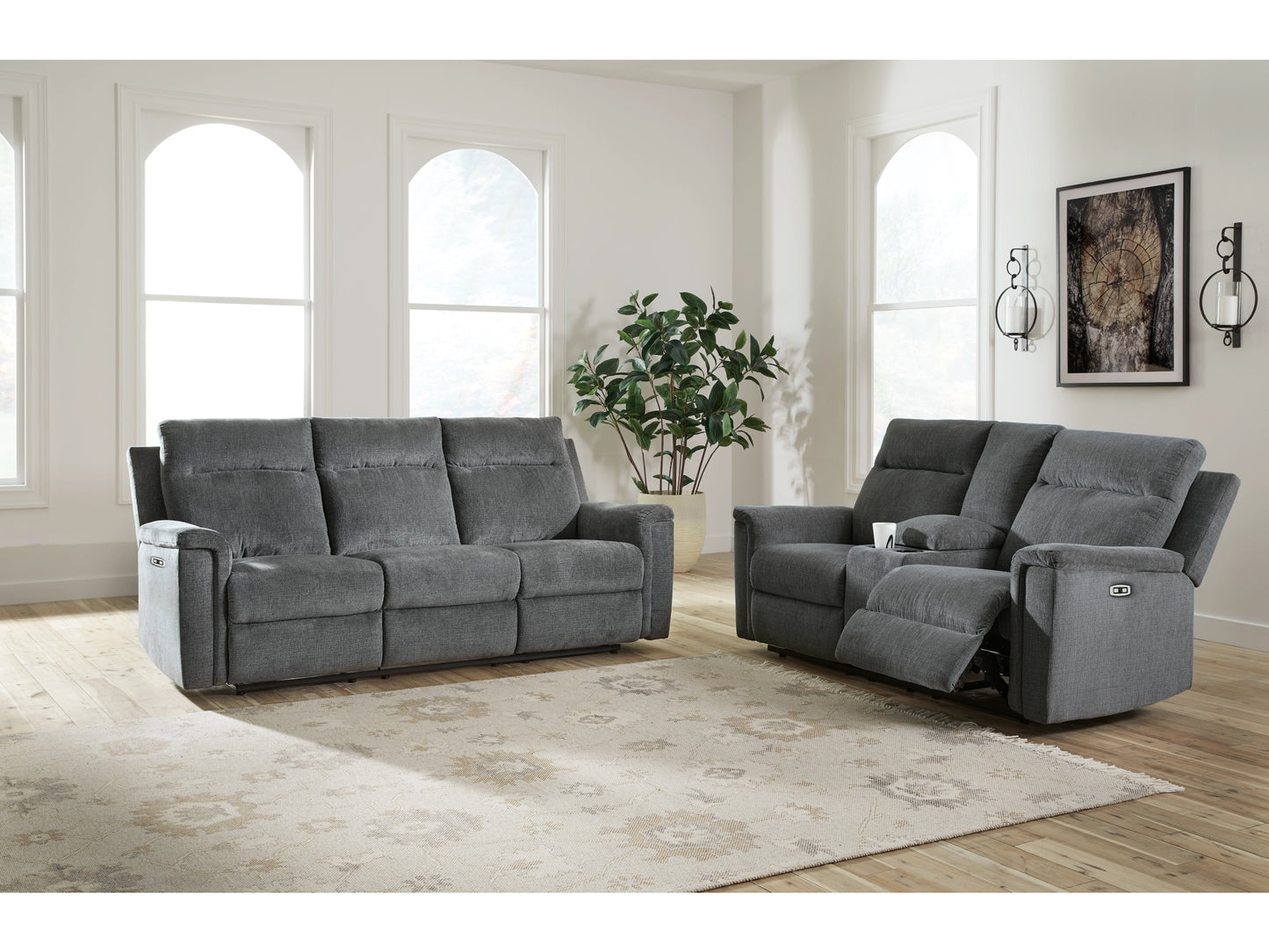 Barnsana Power Recline Sofa and Loveseat