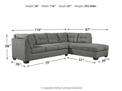 Pitkin 2-Piece Sectional with Chaise