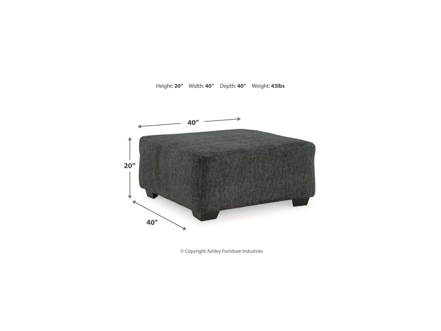 Biddeford Oversized Accent Ottoman