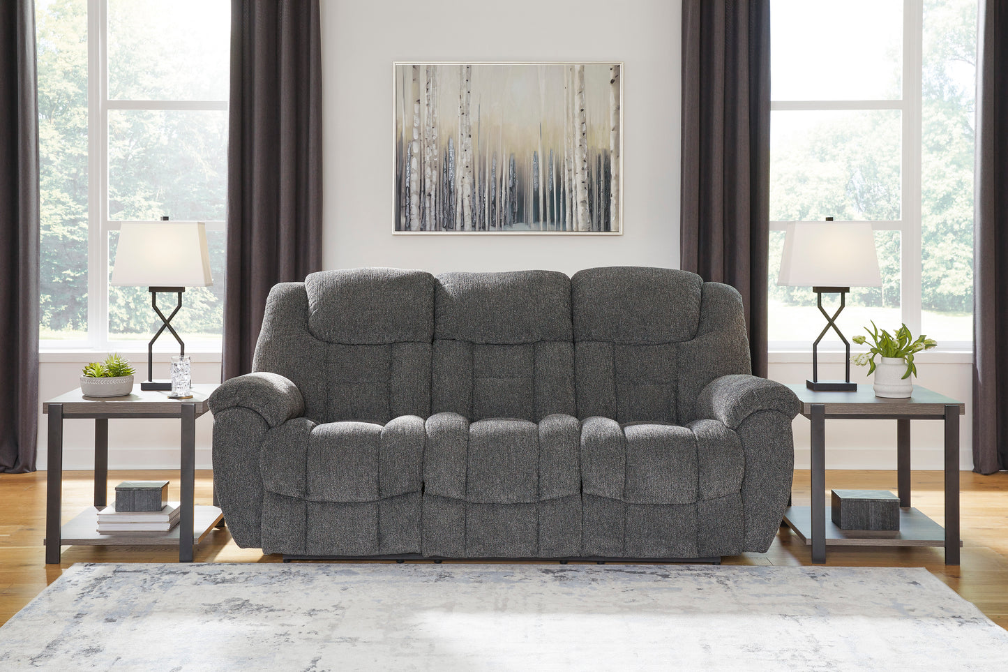 Foreside Manual Reclining Sofa and Loveseat