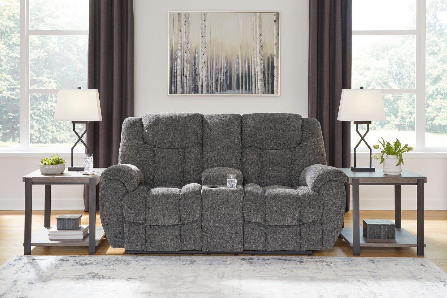 Foreside Manual Reclining Sofa and Loveseat