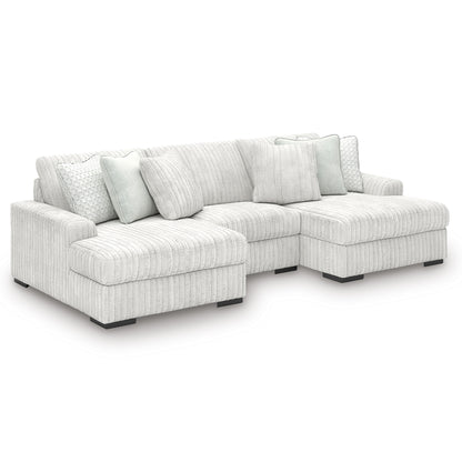 Stupendous 3pc Sectional with Double Chaise