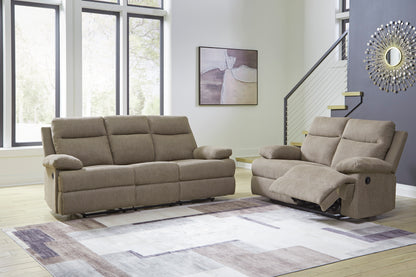 Side-Swipe Manual Reclining Sofa and Loveseat