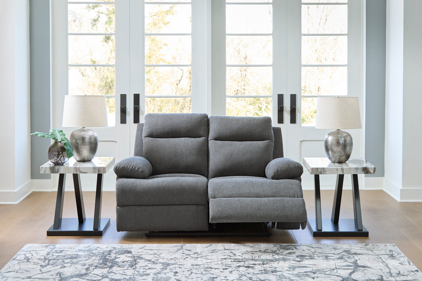 Side-Swipe Manual Reclining Sofa and Loveseat