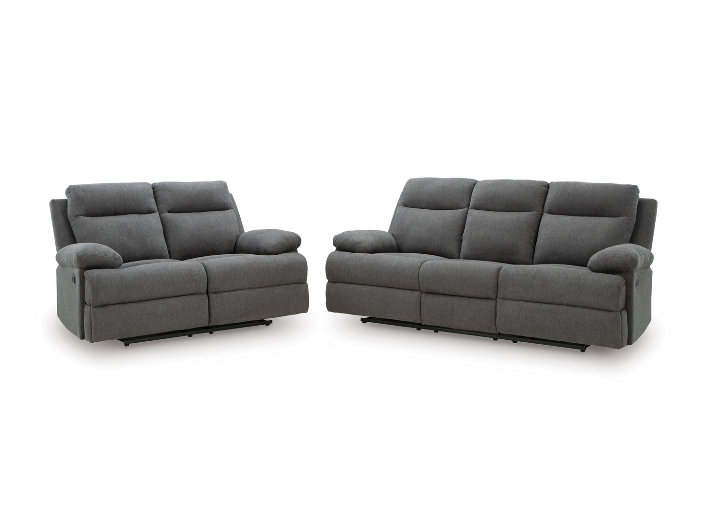 Side-Swipe Manual Reclining Sofa and Loveseat