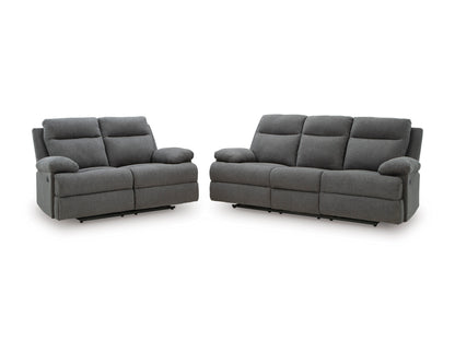 Side-Swipe Manual Reclining Sofa and Loveseat