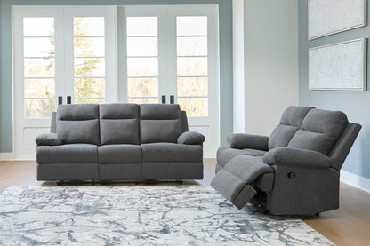 Side-Swipe Manual Reclining Sofa and Loveseat