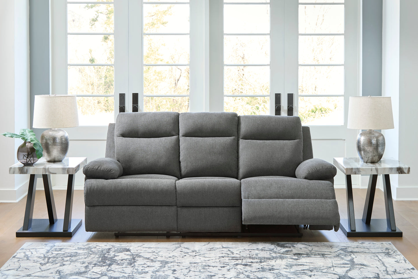 Side-Swipe Manual Reclining Sofa and Loveseat