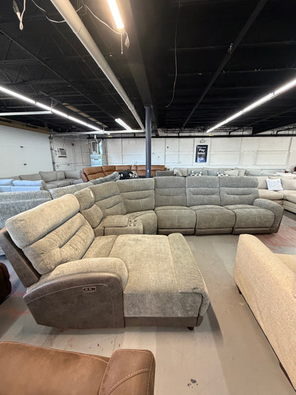 Phantom Gray 6 Piece Right Arm Facing Chaise Power Recliner Sectional