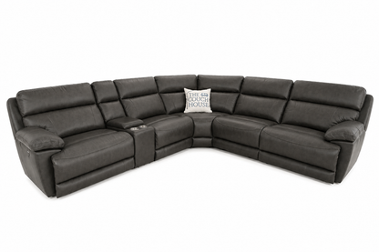 Capitol Top-Grain Leather Reclining Sectional