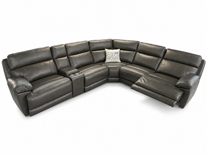 Capitol Top-Grain Leather Reclining Sectional