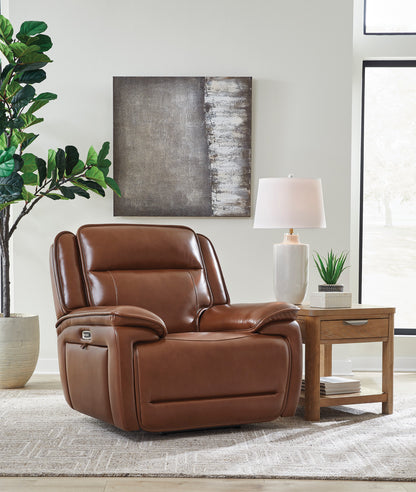 Healy Pier Dual Power Leather Reclining Chair