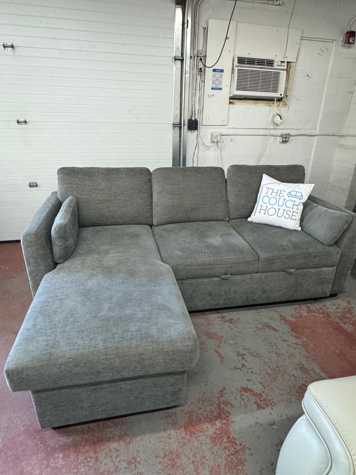 Coddle Luke GRAY Sleeper Sofa with Reversible Chaise and Storage