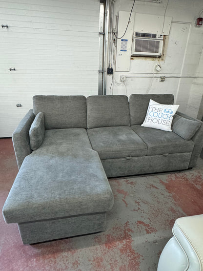Coddle Luke GRAY Sleeper Sofa with Reversible Chaise and Storage