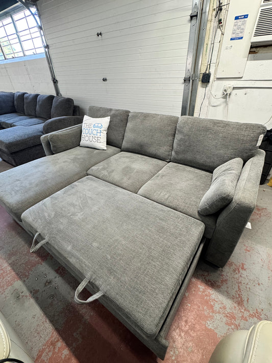 Coddle Luke GRAY Sleeper Sofa with Reversible Chaise and Storage