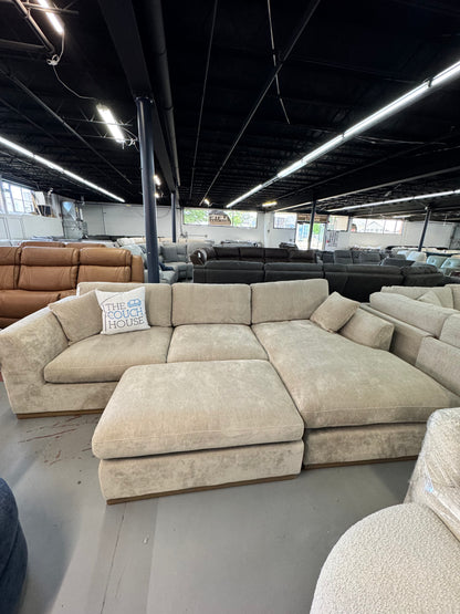 Henredon Caley Reversible Sofa Chaise with Ottoman