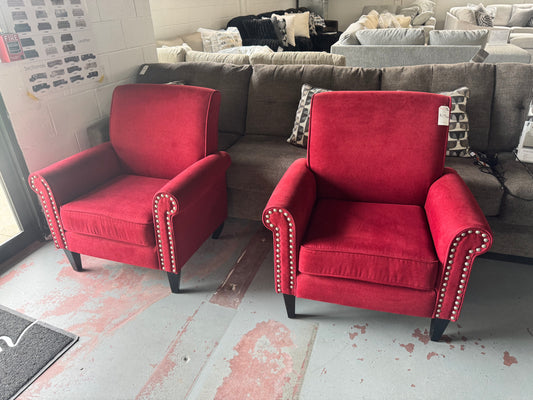 Red Fabric Chairs