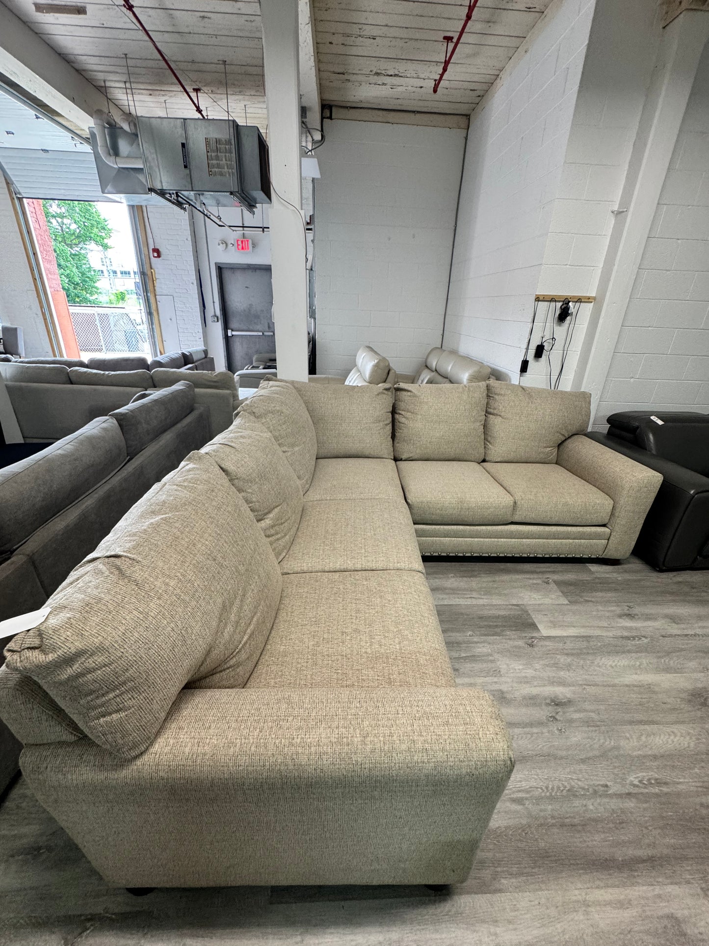 Cottage Chic Beige L Sectional