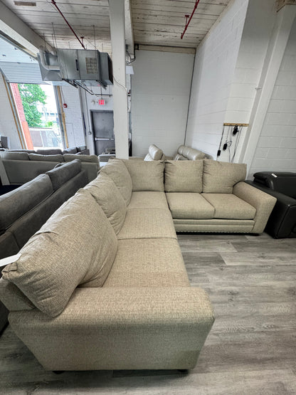 Cottage Chic Beige L Sectional