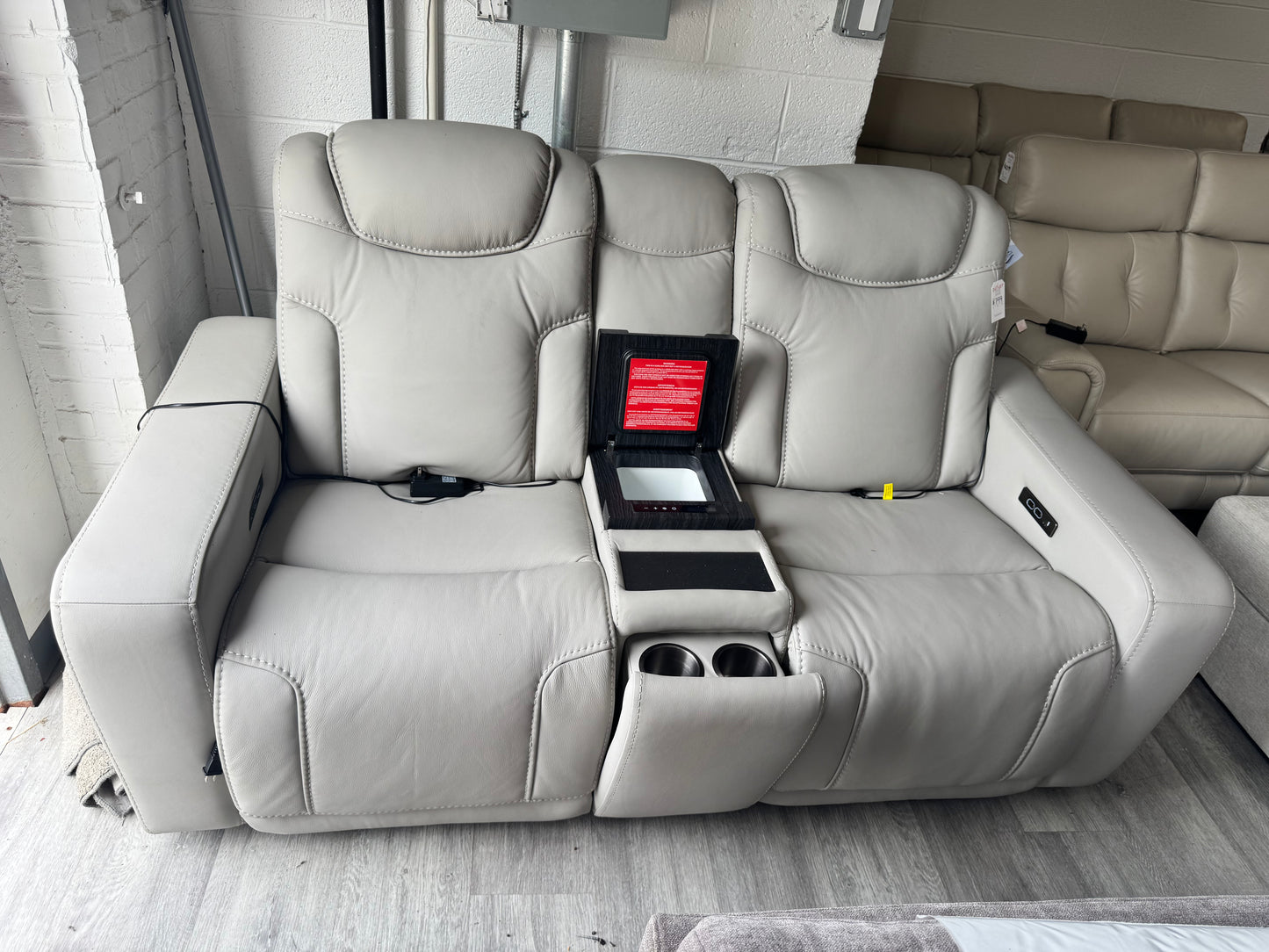 Alton Leather Power Reclining Sofa with Power Headrests
