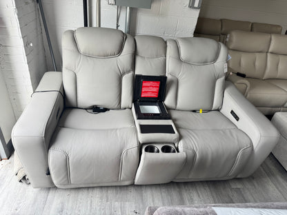 Alton Leather Power Reclining Sofa with Power Headrests