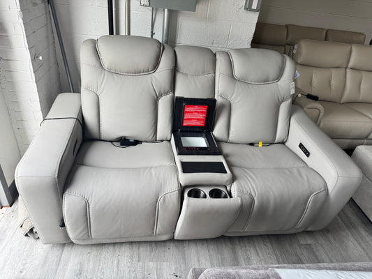 Alton Leather Power Reclining Sofa with Power Headrests