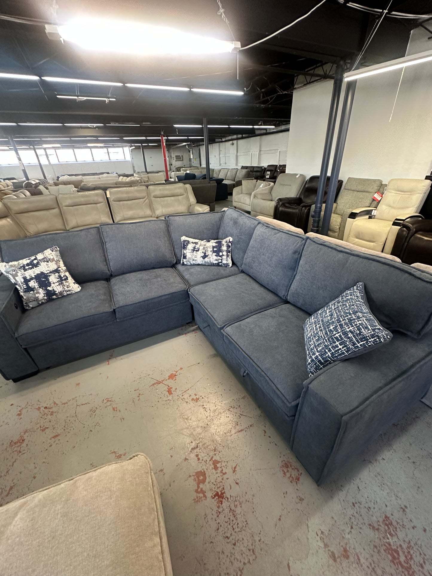 Playmax Sectional with Pop Sleeper & Storage