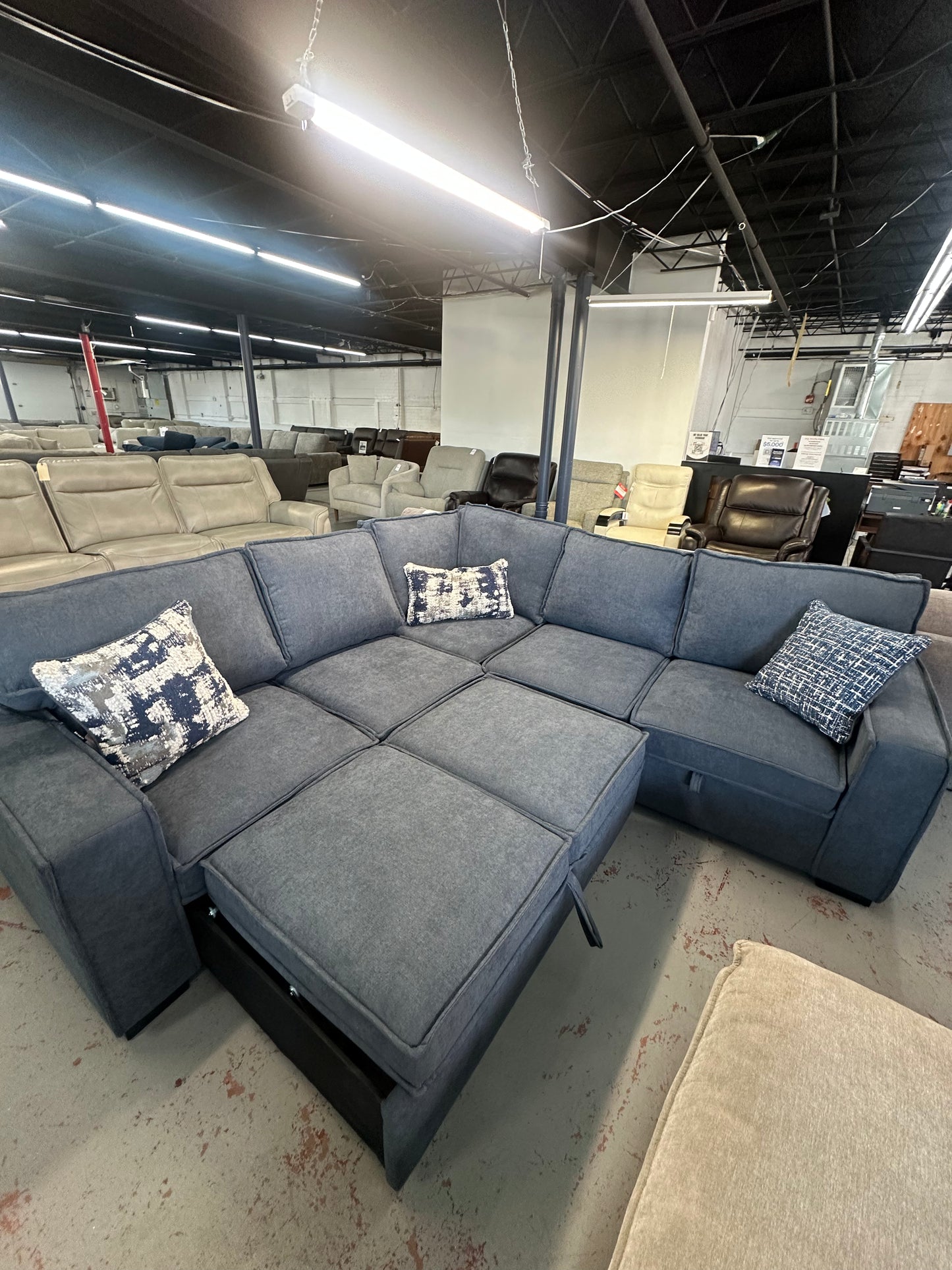 Playmax Sectional with Pop Sleeper & Storage