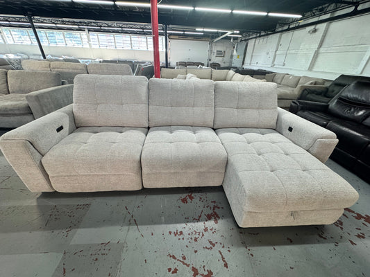 Slider Bob Gray Power Sliding Right Arm Facing Storage Chaise Sectional