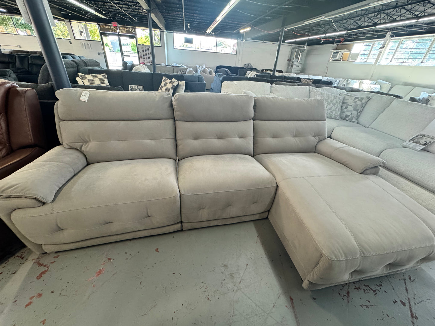 Rumor Gray Power Reclining 3 Piece Right Arm Facing Chaise