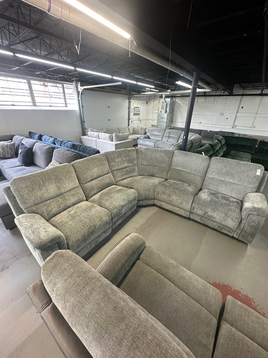 Seccional reclinable eléctrico de 6 piezas Renegade Gray