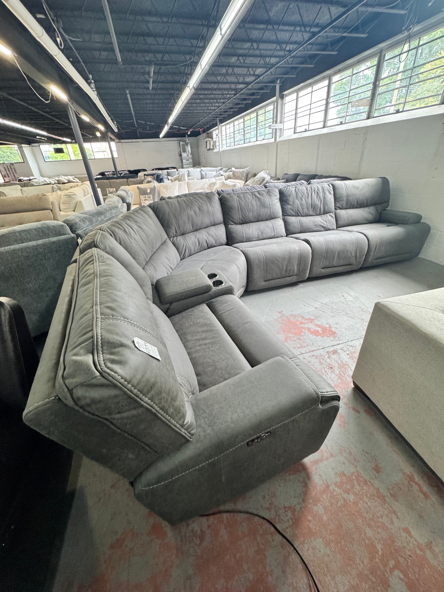 Argento 6-piece Fabric Power Reclining Sectional with Power Headrests