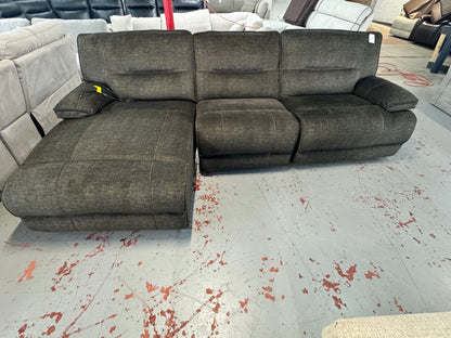 Chaise seccional reclinable eléctrico de 3 piezas Pacifica Gray