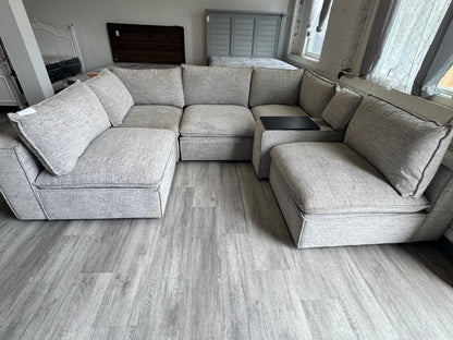 Infinity Gray 6pc Modular Sectional with Console