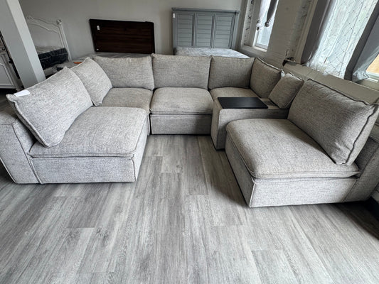 Infinity Gray 6pc Modular Sectional with Console