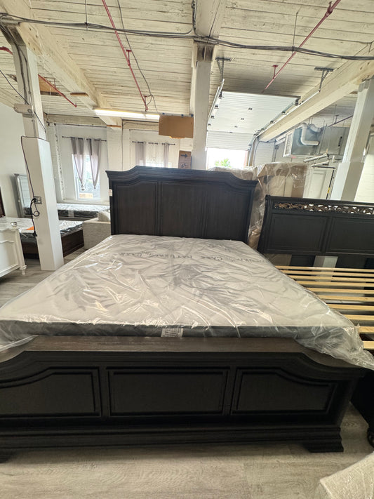 Black King Bed Frame with Storage