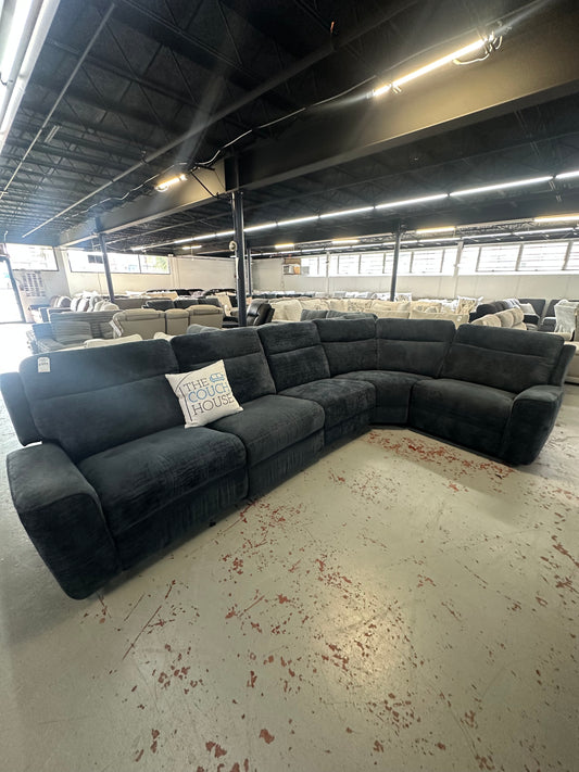 Bolt Navy Blue Sectional Recliner