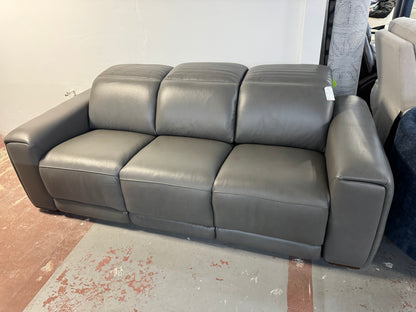 Karson Leather Power Reclining Sofa with Power Headrests