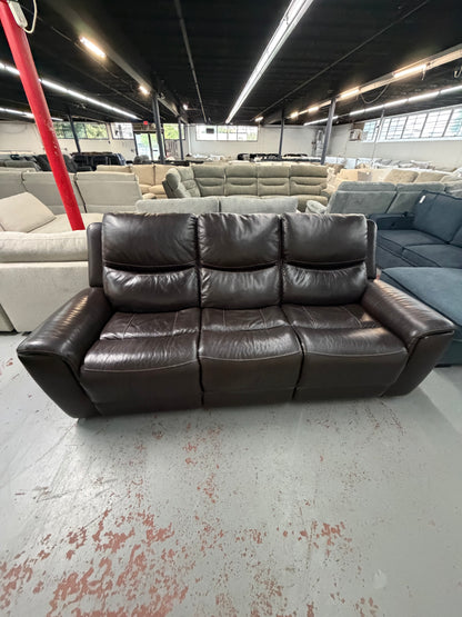 Harvey Leather Power Reclining Sofa with Power Headrests