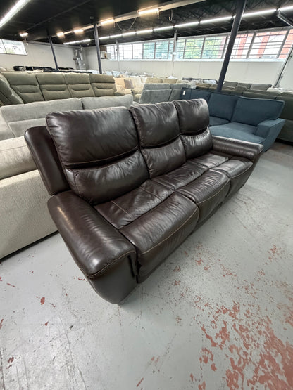 Harvey Leather Power Reclining Sofa with Power Headrests