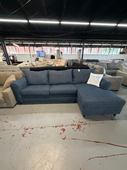 Juno Denim 2 Piece Right Arm Facing Chaise Sectional