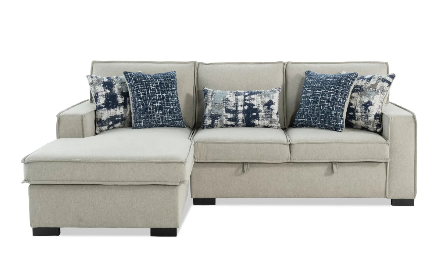 Playmax Chaise Storage Sectional with PopUp Sleeper