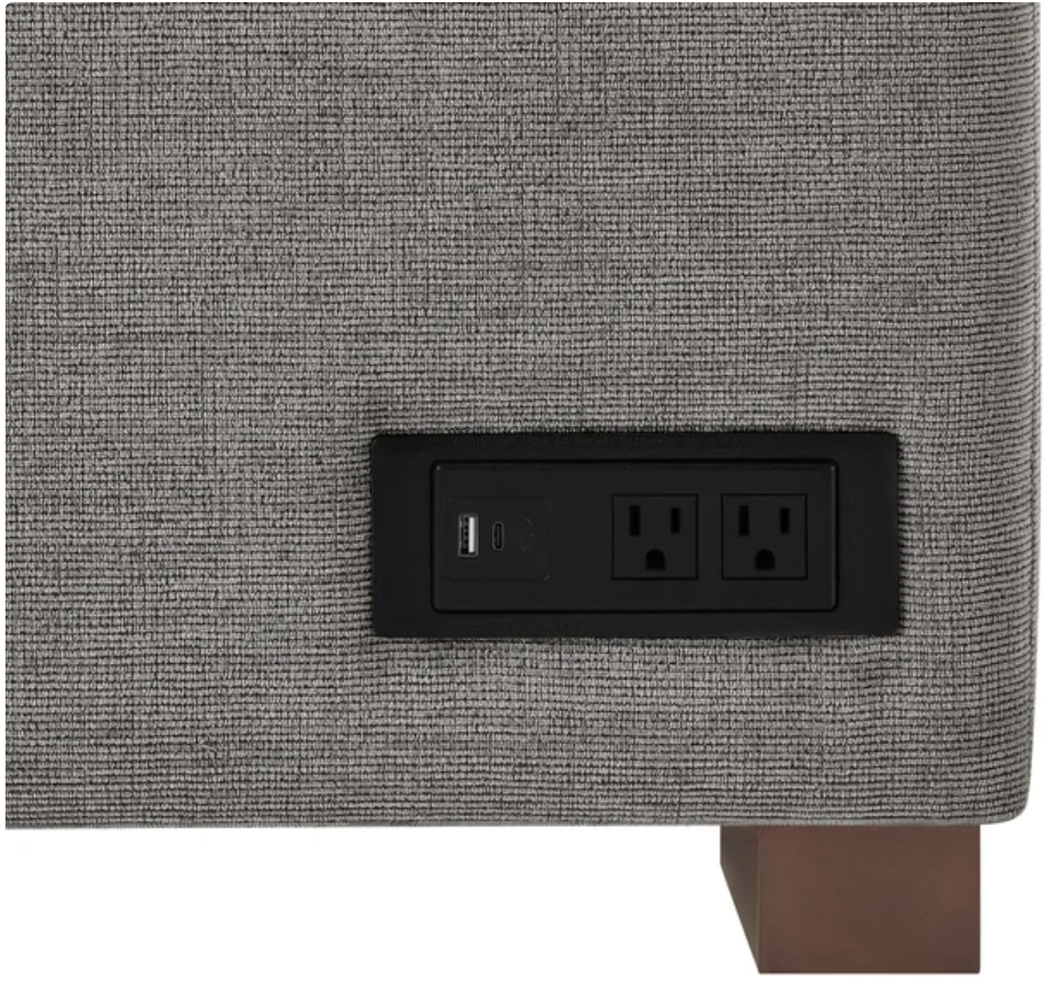 Coddle Luke GRAY Sleeper Sofa with Reversible Chaise and Storage