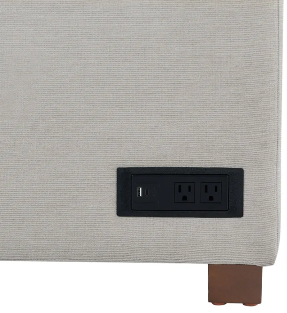 Coddle Luke BEIGE Sleeper Sofa with Reversible Chaise and Storage