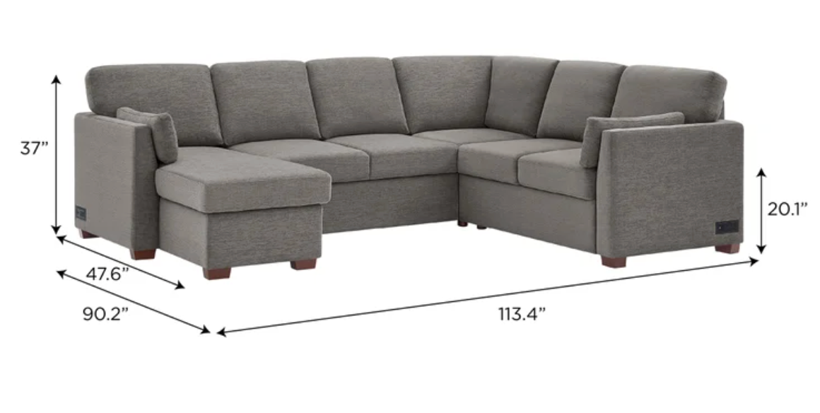 Coddle Luke Sleeper Sectional with Reversible Chaise and Storage