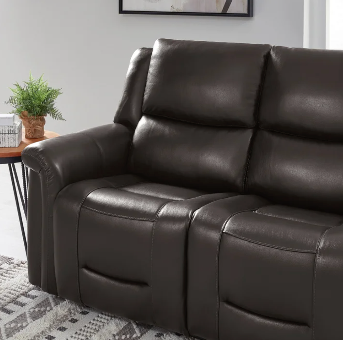 Alba Leather Power Reclining Sofa with Power Headrests