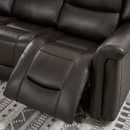 Alba Leather Power Reclining Sofa with Power Headrests