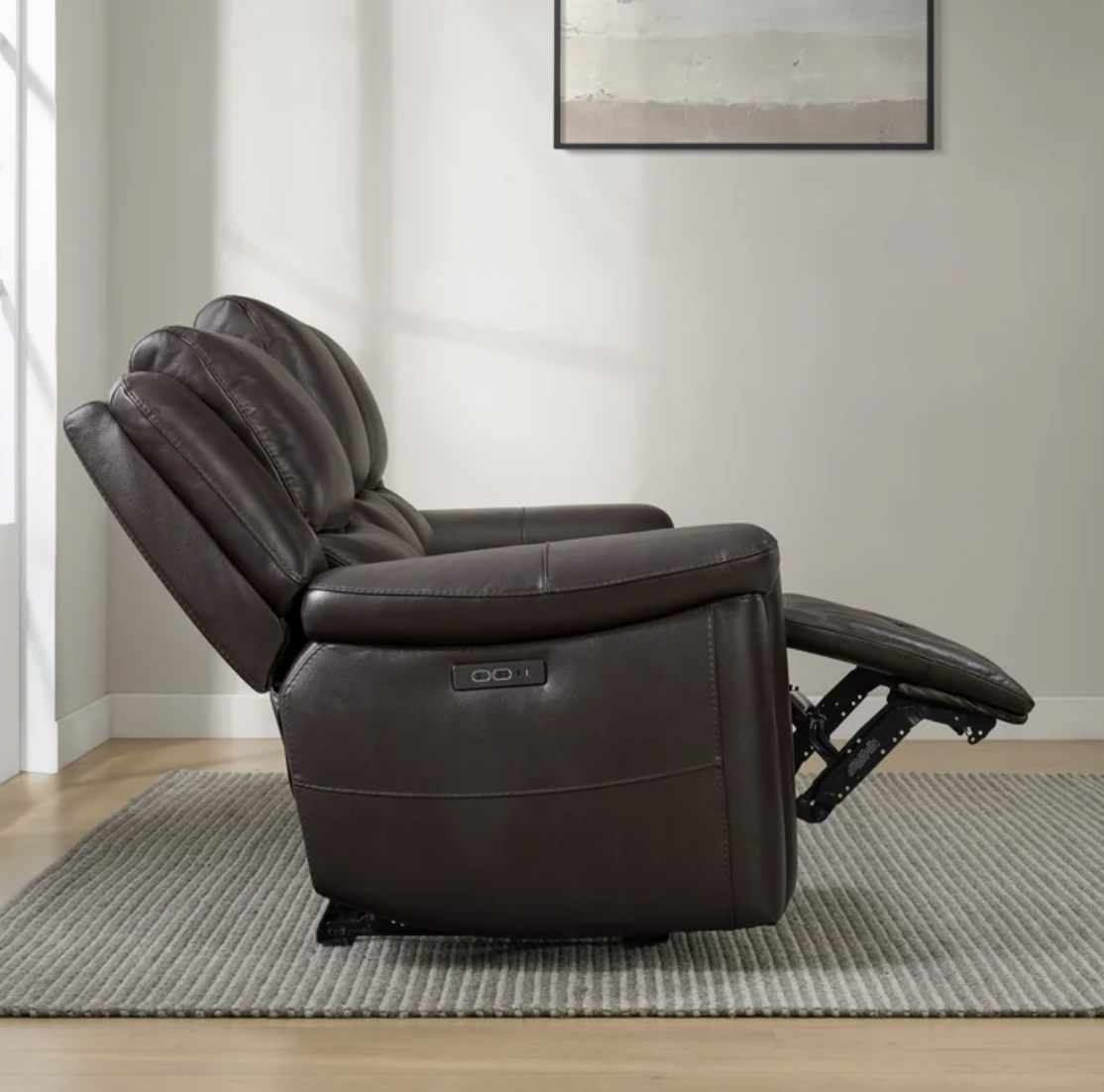 Alba Leather Power Reclining Sofa with Power Headrests