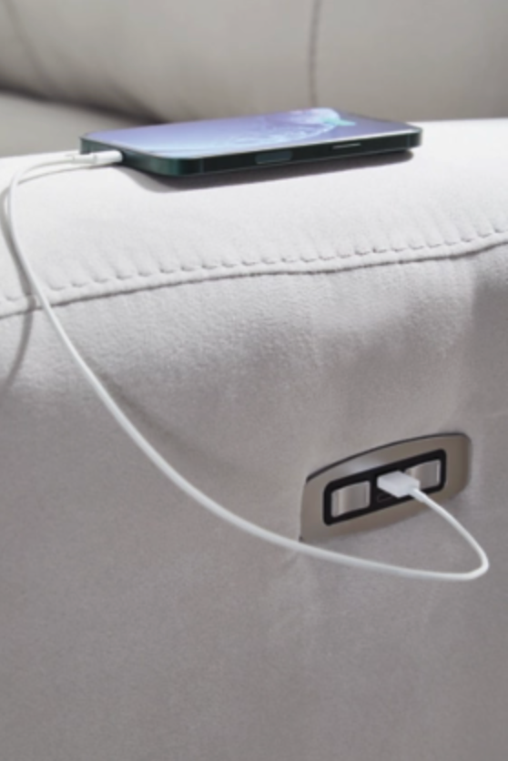 Social Pointe 6-Piece Reclining Sectional with Storage Console