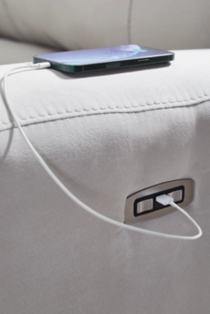 Social Pointe 6-Piece Reclining Sectional with Storage Console